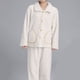 thumbnail image 1 of Women's Velvet Winter Warm Cardigan Pajama Set Long Sleeve Loose Casual Loungewear Polyester Lounge Set for Home and Daily Wear, 1 of 6