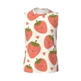 thumbnail image 6 of Lsque Hand Drawn Strawberry Print Men's Cotton Blend Sleeveless Muscle Shirts (S-3XL)- Moisture Wicking, Odor Protection, UPF 30+,X-Large, 6 of 8