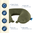 thumbnail image 5 of Brookstone Travel Neck Pillow Classic Snap Closure Soft Memory Foam Travel Pillow for Travelling, 5 of 5