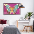 thumbnail image 2 of Stupell Industries Jewel Butterfly over Pink Gray Framed Floater Canvas Wall Art, design by LSR Design Studio, 2 of 9