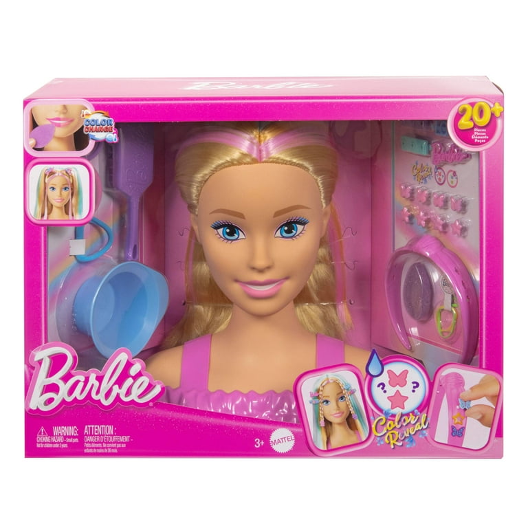 Free Shipping! Barbie Styling Head Blonde Hair with 20+