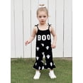 thumbnail image 4 of BemeyourBBs Girls Hallowee Overalls Jumpsuit Ghost Spaghetti Strap Flare Romper, 4 of 8