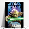 thumbnail image 2 of Cuadro Decorativo Cartel Star Wars Yoda Sable Canvas Listo Para Colgar 60x90cm Jungle Art Impresion Tela Arte, 2 of 6