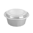 thumbnail image 5 of Restaurantware-Asporto 32 Ounce Round Take Out Containers, 100 Food Containers With Lids - Microwavable, Disposable, Silver Plastic To Go Boxes For Food, No BPA, For Take Out And Delivery, 5 of 11