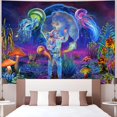 thumbnail image 3 of Liangnv Tapiz De Medusas De Astronauta De Luz Negra, Tapiz De Setas Trippy, Tapiz De Pared De Plantas De Fantasía Reactiva Uv, Tapiz Espacial De Galaxia De Neón Psicodélico, 3 of 5