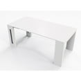 thumbnail image 3 of Modern Erika Engineered Wood Italian Extendable Console Table in White, 3 of 6