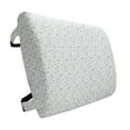 thumbnail image 1 of Snowflake Lumbar Pillow, Doodle Style Symmetrical Motifs of Winter Season on a Dotted Background, Soft Back Cushion for Office Chairs with Adjustable Straps, 14" x 13", Pale Grey White, by Ambesonne, 1 of 7