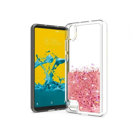 For ZTE Z1 Gabb Wireless Liquid Cover Phone Case - Rose Gold