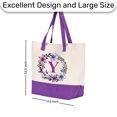 thumbnail image 2 of HIFA Initial Tote Bag for Women, Personalized Canvas Tote Bag - Two-Tone, Zipper Closure, Inner Pocket, Organic Cotton, Sturdy Multipurpose Shoulder Bag Suitable for Shopping, Grocery, Beach, Travel, 2 of 9