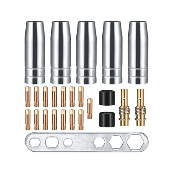 "25pcs Punta Boquilla 0.8mm Contacto Soldadura Para 15ak Malubero, Plateado "