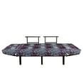 thumbnail image 3 of Lotus Futon Couch, Psychedelic Surreal Geometry Mandala Background Futuristic Effects Print, Daybed with Metal Frame Upholstered Sofa for Living Dorm, Loveseat, Multicolor, by Ambesonne, 3 of 4