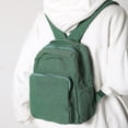 thumbnail image 6 of HUISZJ Multi-Pockets School Backpack, Large Capacity School Bag, Square Bookbag for Students College Travel, Green, 6 of 10