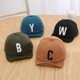 thumbnail image 5 of Baby Baseball Cap Striped Sun hat Letter Sun Protection Hat Infant Toddler Baby Boy Cotton Kids Children Adjustable Hats, 5 of 9