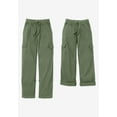 thumbnail image 5 of Woman Within Plus Size Convertible 2-in-1 Cargo Pant & Capri Elastic Waist, 5 of 6