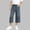 Dark Blue, variant on Kids Denim 7 Point Pants Loose Classic Cutting for Boys Girls Daily Casual Outdoor Wear