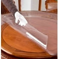 thumbnail image 2 of Round Clear Plastic Tablecloth Table Protector Furniture Circle Cover Vinyl Waterproof PVC Water Heat Resistant for Dining Table Cover Glass Desk Mats Pad (13.5 inch Diameter,2.0mm Thick), 2 of 5