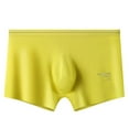 thumbnail image 2 of Leesechin Womens Underwear Men's Solid Color Ice Silk Seamless One Piece Boxer Briefs M of Today, 2 of 3