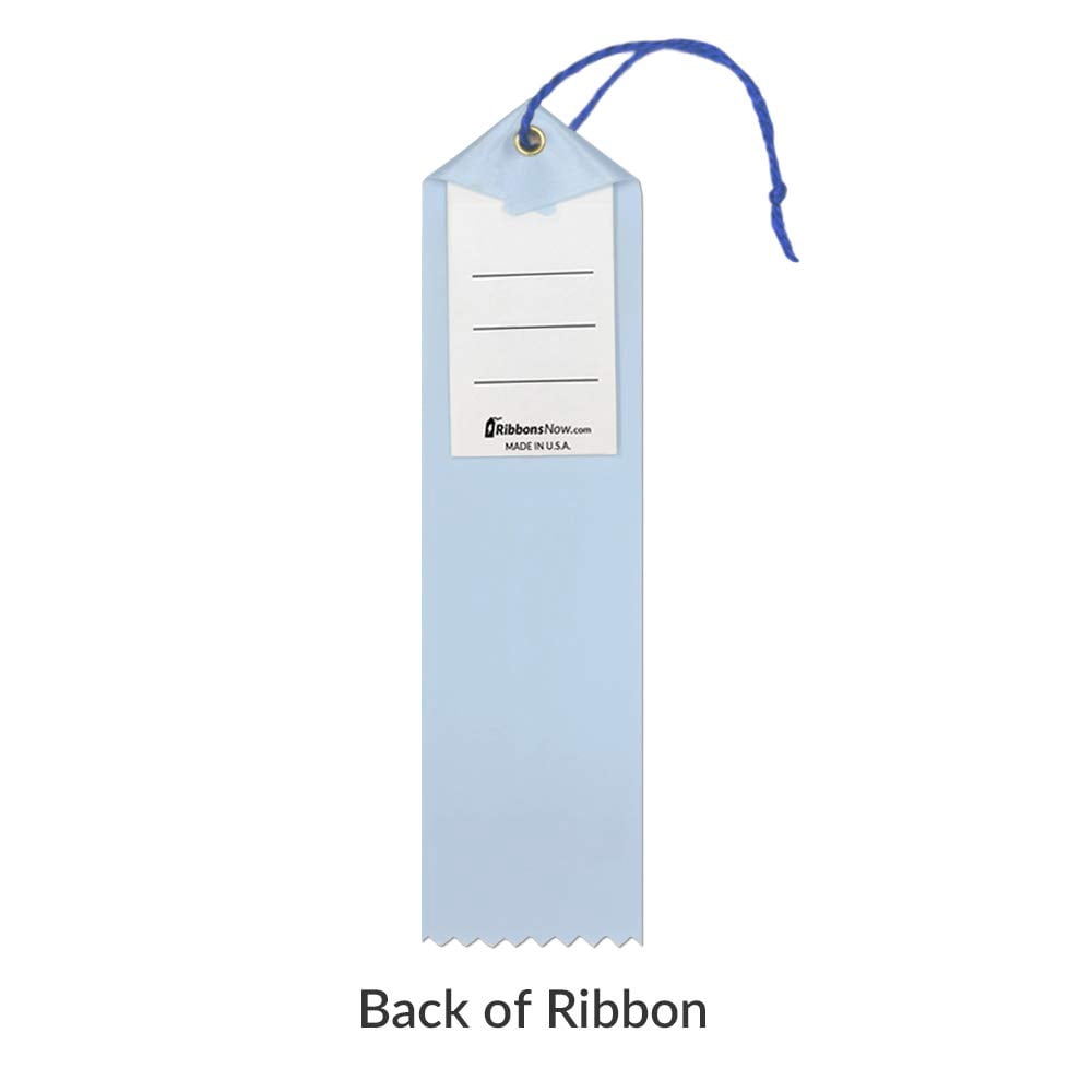 RibbonsNow Science Star Ribbons - 100 Light Blue Ribbons with Card & String