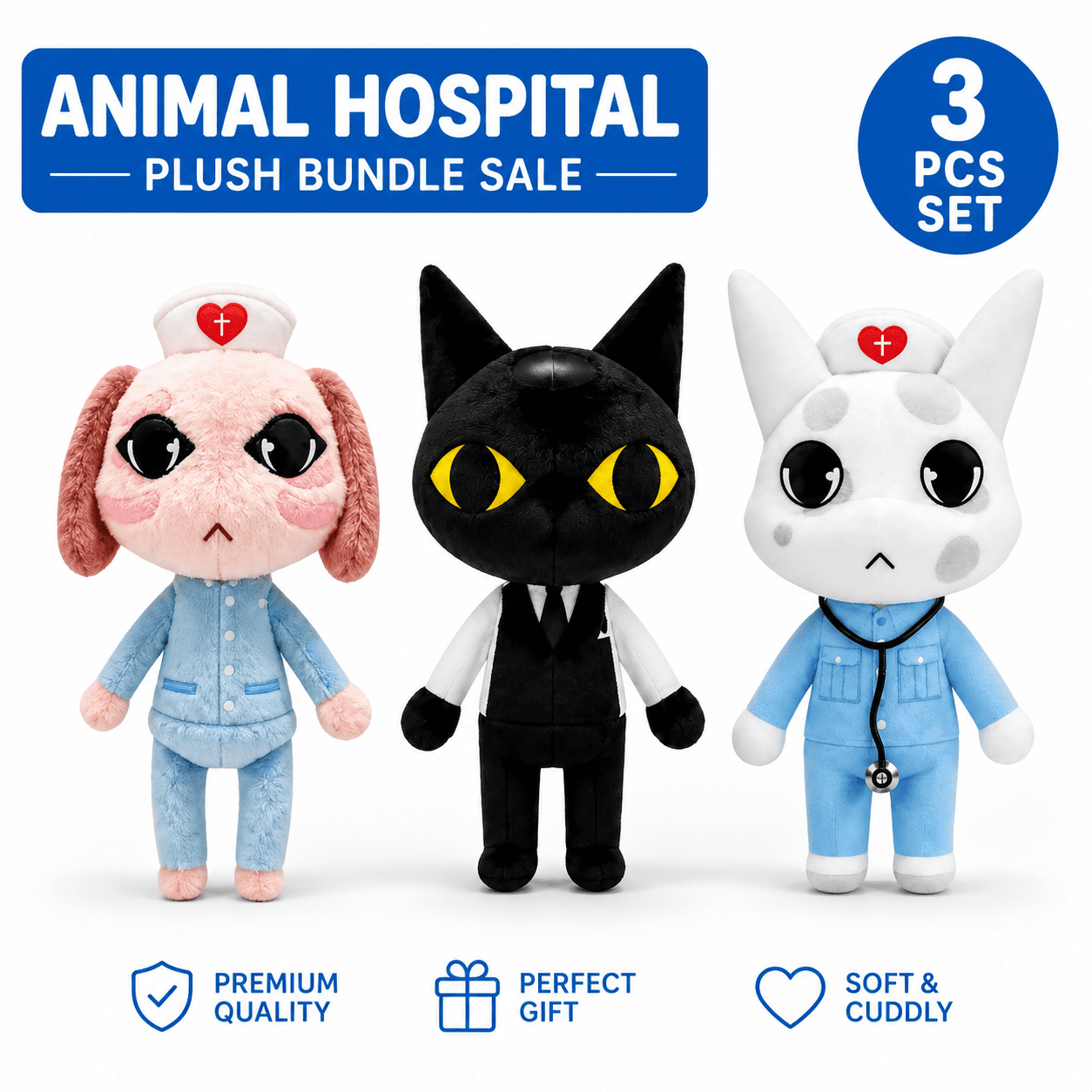 Animal Hospital Plush,3PCS