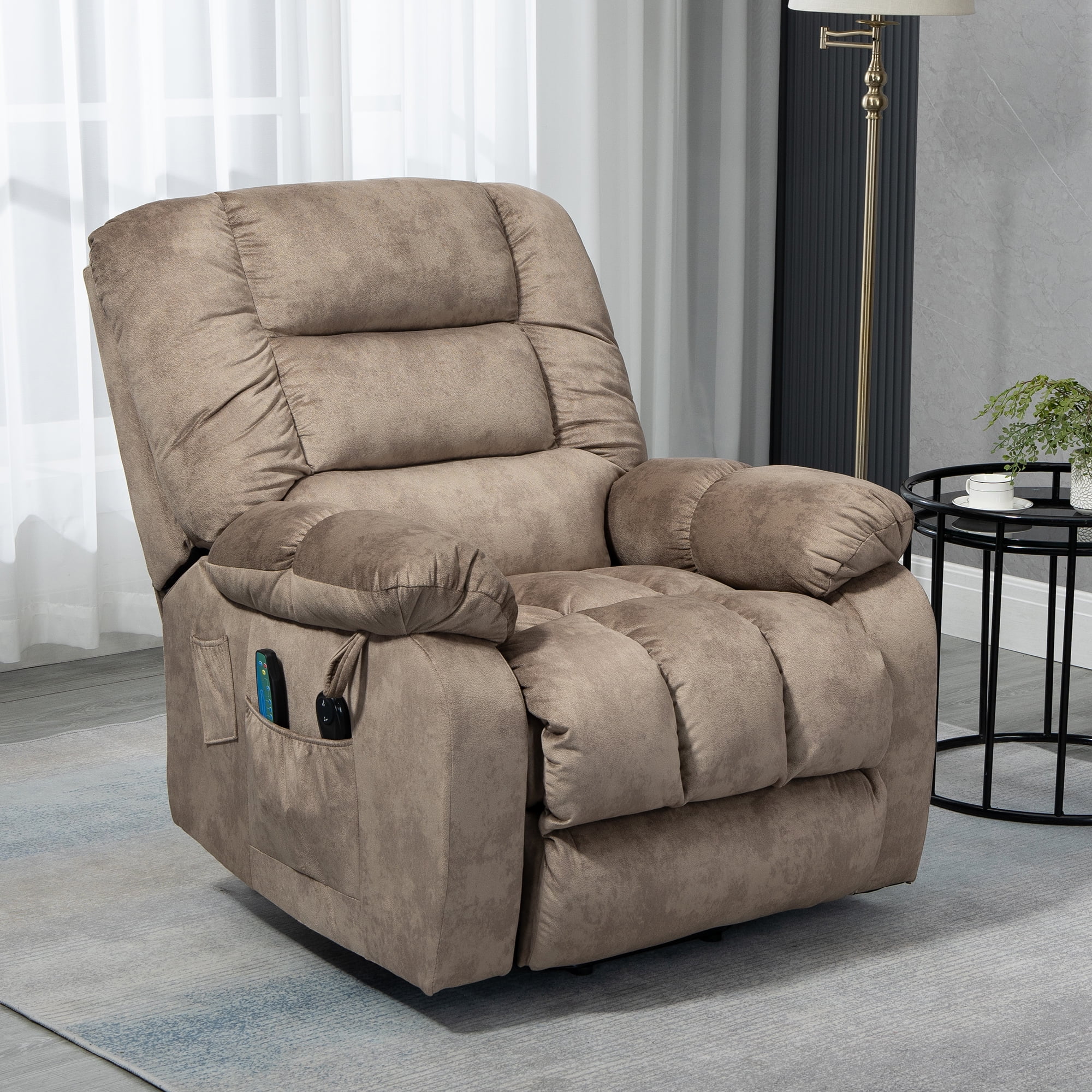 uhomepro Large Massage Recliner Chair, PU Leather Electric Heated Power  Lift Recliner Chairs for Adults Oversize, Recliner Sofa 400 lb Capacity  with 5