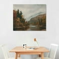 thumbnail image 2 of Acheng Vintage Framed Canvas Wall Art, Fall Natural Scenery Wall Decor for Living Room, Vintage Landscape Paintings for Bedroom, Framed Art Prints, for Office 20x16in, 2 of 6