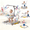 Gray, variant on DuoBao Baby Walker, 6-in-1 Baby Walkers for Boys & Girls with Bouncer, Removable Footrest, Feeding Tray & Music, Foldable & Adjustable Activity Walker for 6-18 Months Toddler Infant