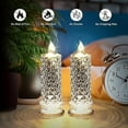 thumbnail image 3 of LED Crystal Candle Lights, Rose Shadow LED Flameless Candles, Glass Battery Operated Led Flameless Candles for Valentines Anniversary Wedding Christmas Decorations, 3 of 10