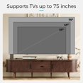 thumbnail image 6 of 70" TV Stand with Power Outlet for Living Room, Media Console with Charging Station, TV Console with Sliding Tambour Door, Entertainment Center with Storage Cabinet (Dark Brown,70"), 6 of 12