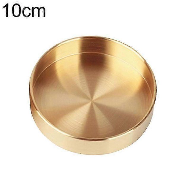 Round Copper Storage Tray Desk Jewelry Sundries Organizer Dish Home Decoration KAESI