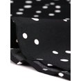 thumbnail image 6 of INSPIRE CHIC Women's Polka Dots Peter Pan Collar Contrast Long Sleeve Shirt Dress M Black, 6 of 7
