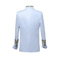 thumbnail image 5 of Yaoyar Men's Court Formal Performance Costume Stage Performance Single Breasted Noble court gentleman Pants Suit Set White XL, 5 of 9