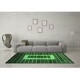 thumbnail image 3 of Ahgly Company Indoor Round Abstract Emerald Green Modern Area Rugs, 3' Round, 3 of 4