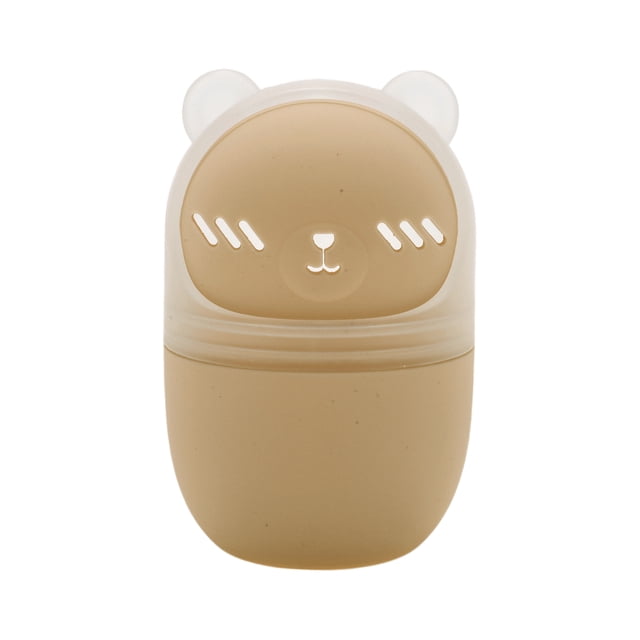 Ofertas Únicas 1 Pc Soporte de Esponja de Maquillaje Portátil con Cubierta para Viaje Color Caqui de Silicona Plástica