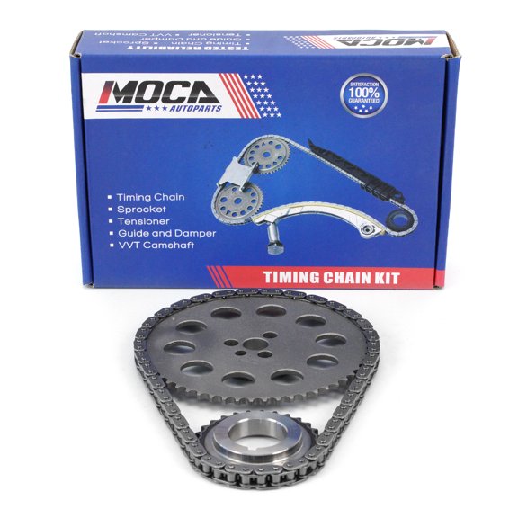 MOCA AUTOPARTS Timing Chain Kit Fit for 1999-2005 Chevrolet Blazer 4.3L & 1999-2006 Chevrolet Silverado 1500 4.3L & 1999-2007 GMC Savana 1500 4.3L & 1999-2001 Oldsmobile Bravada 4.3L