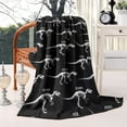 thumbnail image 2 of Skeleton Dinosaurs Labels Blanket,Comfortable Soft Lamb Wool Throw Blanket,All Season,Warm Lightweight Blankets for Sofa Bed Couch Living Room Chair,60"x80", 2 of 4