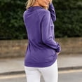 thumbnail image 3 of cocolona Womens Trendy Cowl Neck Hoodies Long Sleeve Tunic Casual Pullover Drawstring Sweatshirts Fall Solid Color Tops, 3 of 6