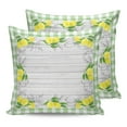 thumbnail image 7 of Outdoor Throw Pillow Cover Rustic Watercolor Sketch Lemon Fruit Waterproof Cushion Covers 2 Pack Green Lattice on Farm Wood Barn Pillow Cases Home Decoration for Patio Garden Couch Sofa, 7 of 7