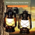 thumbnail image 6 of CreativeArrowy Outdoor LED Lantern Light Windproof Camping Lights Retro USB LED Lantern Waterproof Campfire, 6 of 15