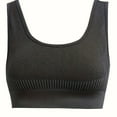 thumbnail image 1 of High Stretch Seamless Sports Bra - Shock Absorbing, Quick Drying, Removable Padding, Strappy Back Design For Running And Fitness - Polyester Material, Solid Color, Positioning Printing, 1 of 9