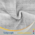 thumbnail image 6 of Color Sense 100% Cotton Basket Weave Throw Blanket- Lightweight, Soft and Warm for Couch, Sofa and Bed- Full/Queen (90"X90") White, 6 of 7