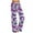 Purple, variant on Women's Comfy Pajama Pants Butterfly Print Drawstring Palazzo Lounge Wide Leg Pants