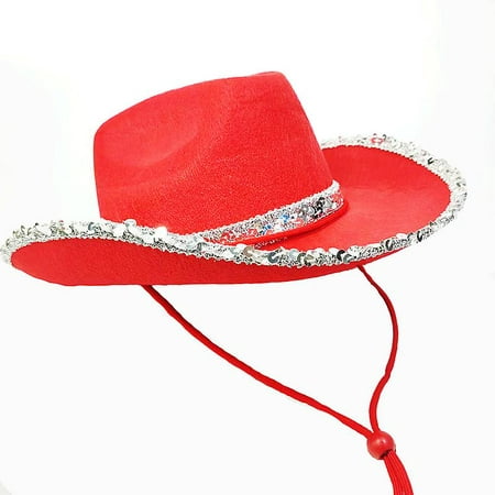 Masquerade Party Silver Brim Dick Cowboy Hat Silver Brim Crown Pink ...