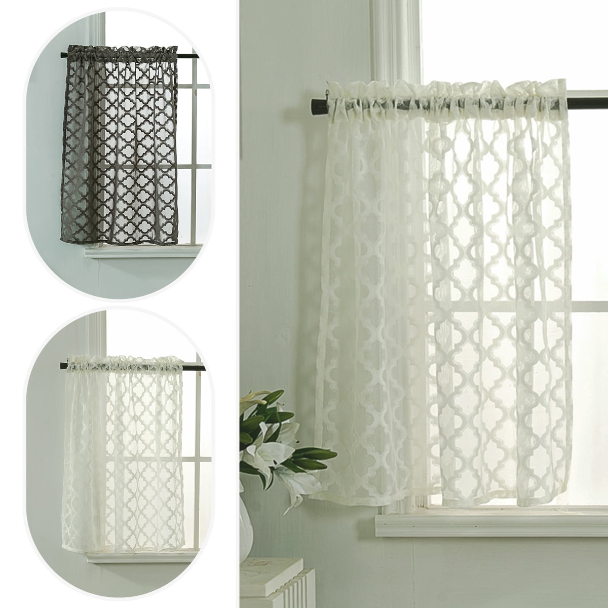 Sheer Kitchen Tiers Curtains Rhombus Jacquard Short Half Window Drapes Valance Home Decoration Walmartcom Walmartcom Sheer Kitchen Tiers Curtains Rhombus Jacquard Short Half Window Drapes Valance Home Decoration Walmartcom Walmartcom