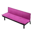 thumbnail image 3 of Gewnee 64.6" Futon Sofa Bed,5-Position Backrest Adjustment,Modern Sleeper Sofa Bed for Living Room, Guest Room, Small Space(Pink), 3 of 9