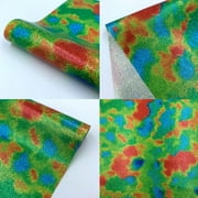 Angle View: Follure Glitter Heat Transfer Vinyl Bundle Roll, DIY Garment Film Silhouette Paper Fabric Holographic Rainbow Craft Vinyl