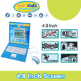 thumbnail image 3 of Tech Kidz - STEM Toy Computer Educational Learning Laptop, 80 Challenging Learning Activities to learn Mathematics, Words, Logic, Typing, LCD Screen with Backlight, Mouse Included (Blue), Ages 4+, 3 of 12
