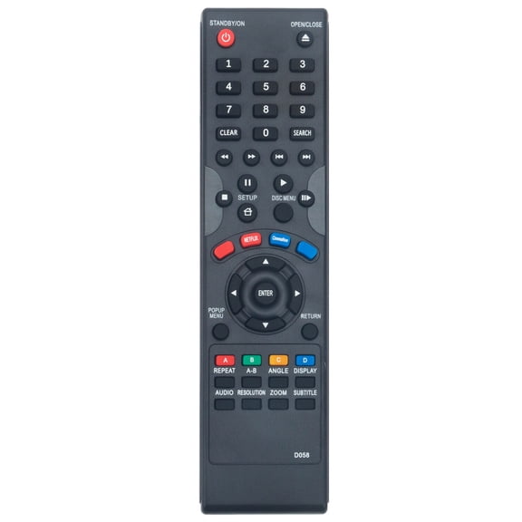 D058 Replace Remote Control for Dynex Blu-ray Player DX-WBRDVD1 DX-WBRDVD1-CA