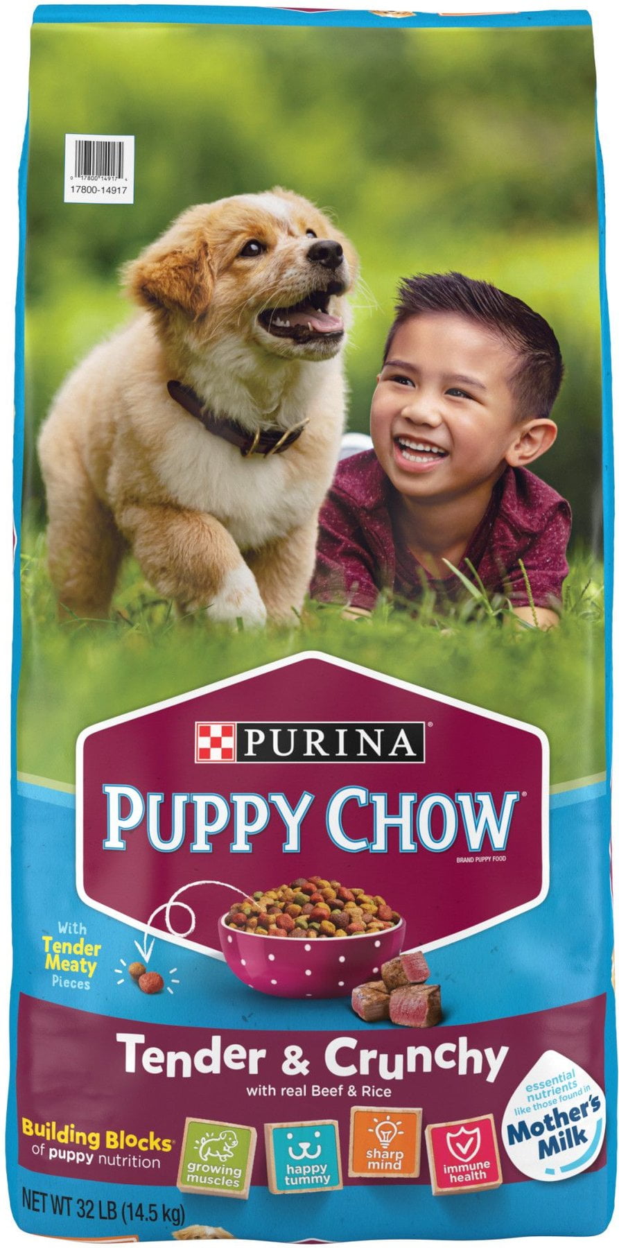 Purina Puppy Chow High Protein Dry Kibble with Real Beef in Gravy 16.5 lb Bag Walmart