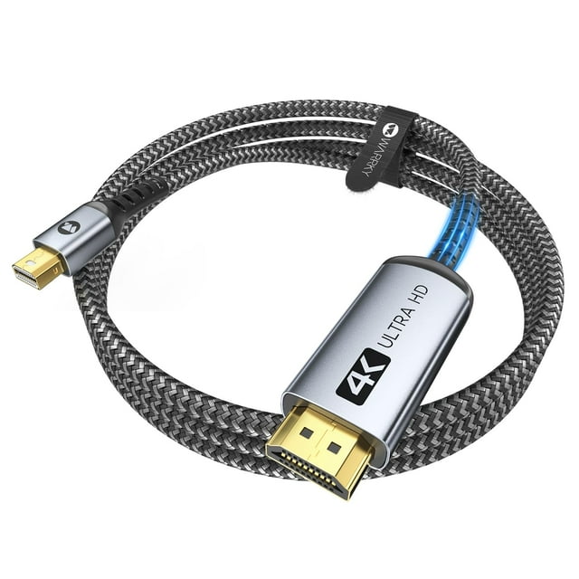 Cable Warky 4K Mini DisplayPort a HDMI con carcasa de aluminio de 3 m