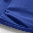 thumbnail image 4 of Boy's Girls Sports Shorts, Lightweight Athletic Running Kids Casual Elastic Waist Drawstring Summer cotton Shorts with Pockets Blue 9Y, 4 of 5